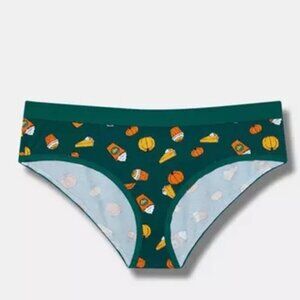 Torrid - Mid-Rise Cotton Hipster Panty in Pumpkin Pie, Botanical Garden Green​​​